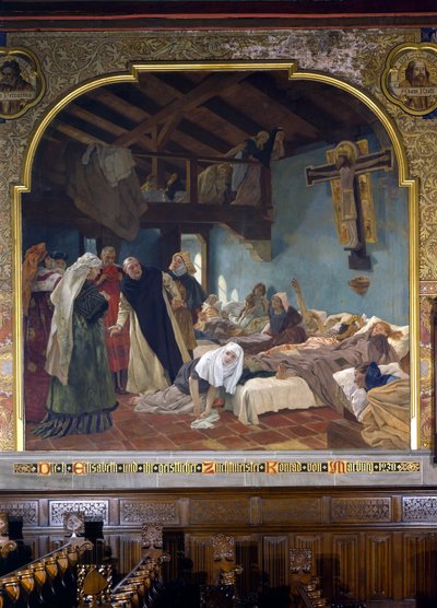 St. Elisabeth and Her Confessor Conrad of Marburg in 1230 by Peter Johann Theodor Janssen